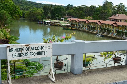 bridge over Loboc river in Bohol bridge over Loboc river in Bohol