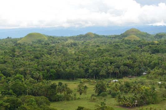 view of Carmen Chocolate Hills in Bohol view of Carmen Chocolate Hills in Bohol