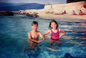 s bratom prvykrat v Chorvatsku