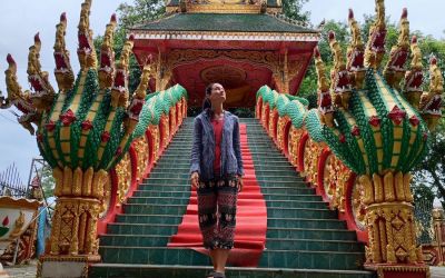 At Nongkamsen Temple Vientiane