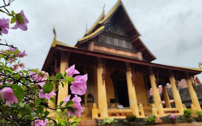 Flowers At Sisaket Temple Vientiane Laos