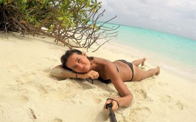 Thoddoo Maldives bikini beach crazy sexy fun traveler