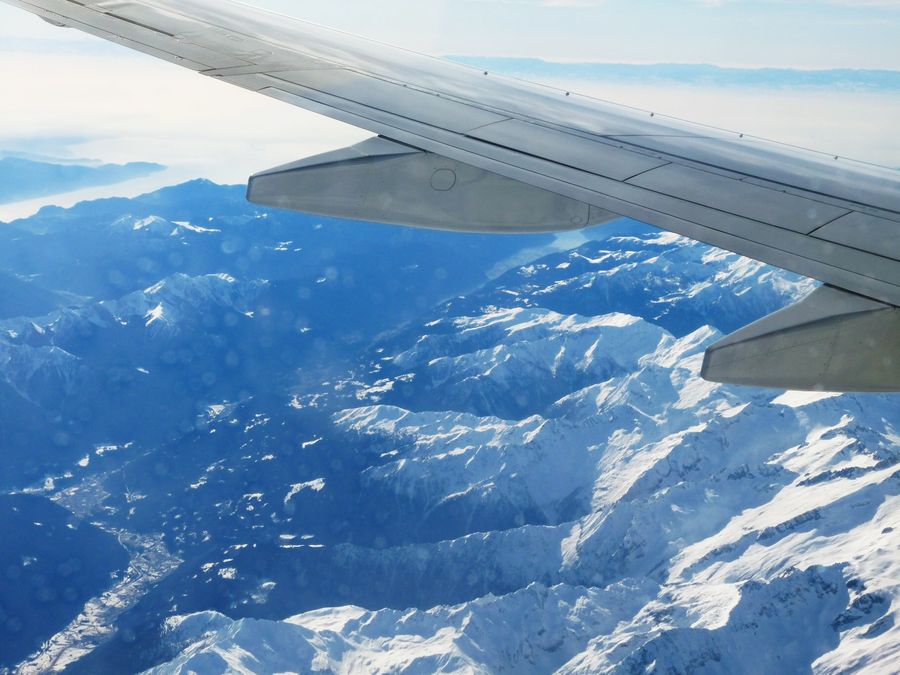 the Alps from the plane