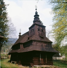 wooden church in Rusky Potok