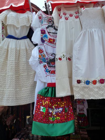 white dresses el Parral market