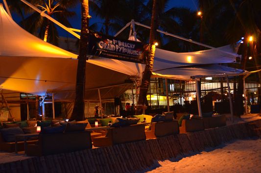 empty beach bars on Boracay island