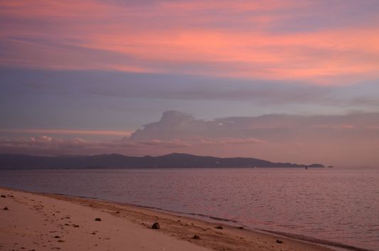 sunset at Ao Nai Wok on Koh Phangan island in Thailand