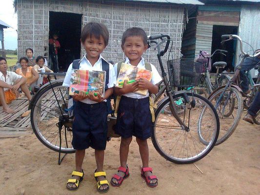 new bicycles for Cambodian children from TSCCP