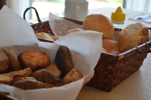 bread and cookies in Hi Patagonia Hostel