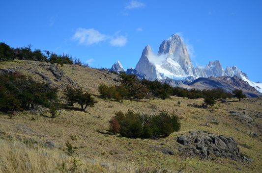 smoky Fitz Roy with clouds