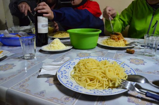 our dinner and wine in Huayllajara