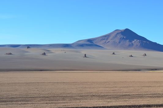 volcanic rock formations in Desierto Dali