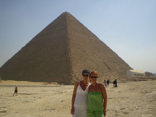 with my mum in Egypt