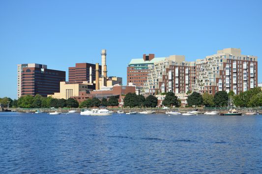 on the Cambridge side of the Charles River