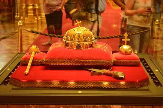 Holy Crown and Coronation Jewels in the Budapest Parliament