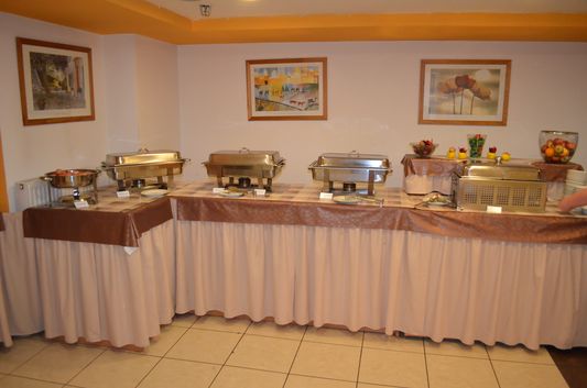 breakfast in Golden Park Hotel in Budapest