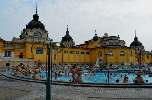 one of the Szechenyi outdoor pools