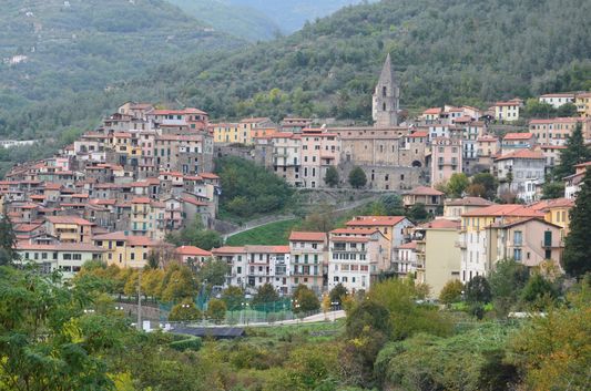 Pigna village seen from Grand Hotel Terme