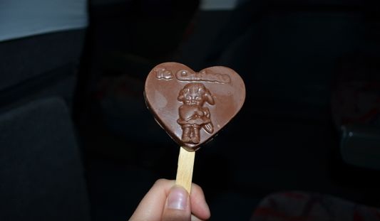 a chocolate heart