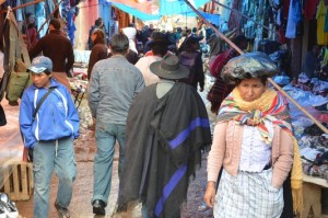 locals at Tarabuco market