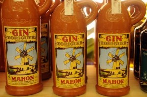 Bottles Of Gin in Menorca in Spain
