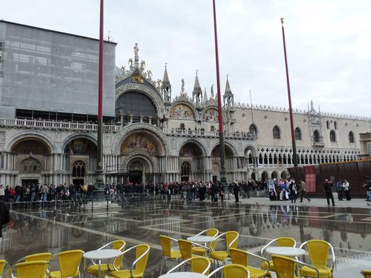 flooded Piazza San Marco in Venice