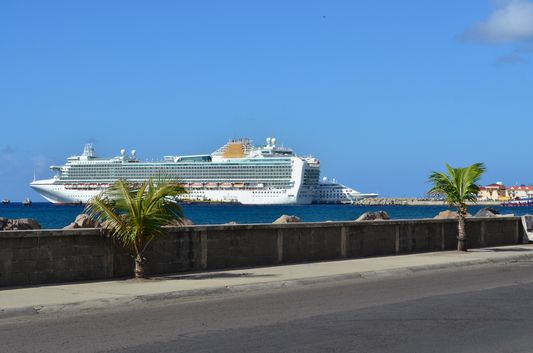 A cruise ship in Port Zante on St. Kitts