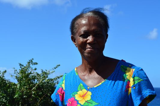 Muriel an older local lady on St. Kitts