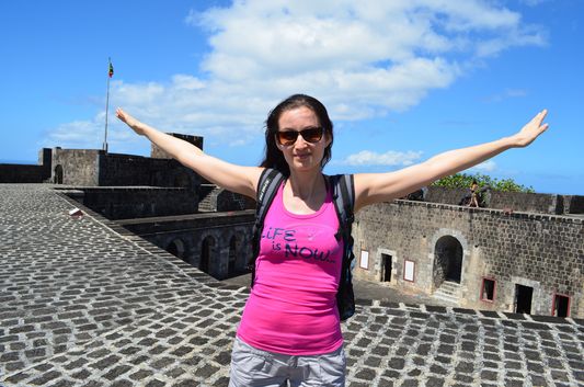 on top of the Brimstone Hill Fortress on St. Kitts