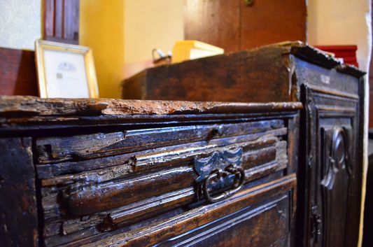years ago kids used to play with these drawers in Santa Maria church