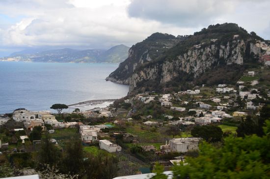 the view of Marina Grande from the bus