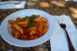 penne with fresh tomato sauce at Trattoria Pinocchio