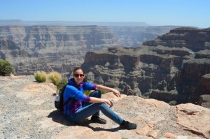relaxing at Guano Point Grand Canyon West Rim