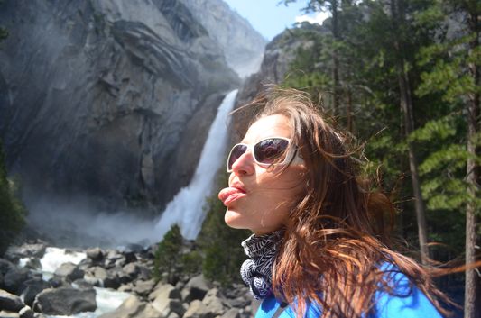 windy at Yosemite Falls