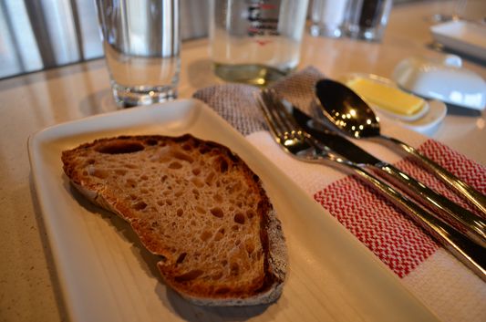 bread in Les Labours restaurant in Canada