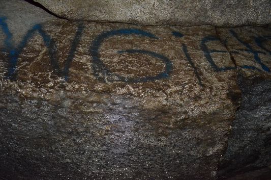 graffiti in Warsaw caves