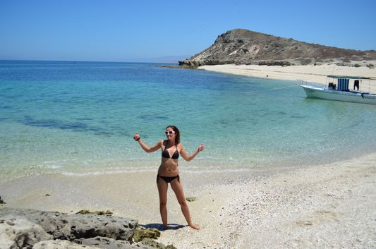 Crazy sexy fun traveler on Isla Espiritu Santo 2
