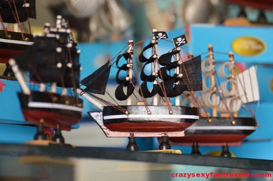 souvenir ships at Tartini square in Piran