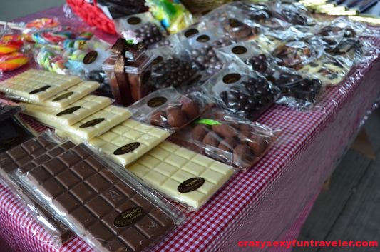 chocolate at Hotel La Ferme Sunday market