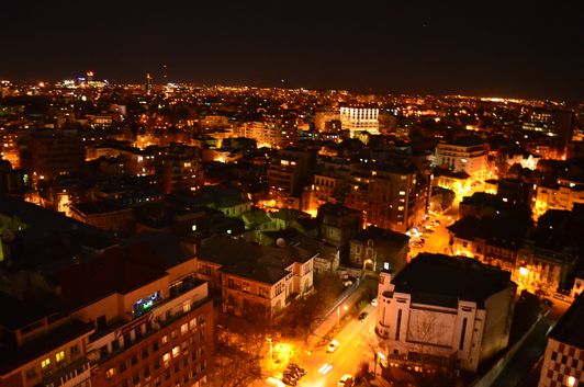 Bucharest Romania at night