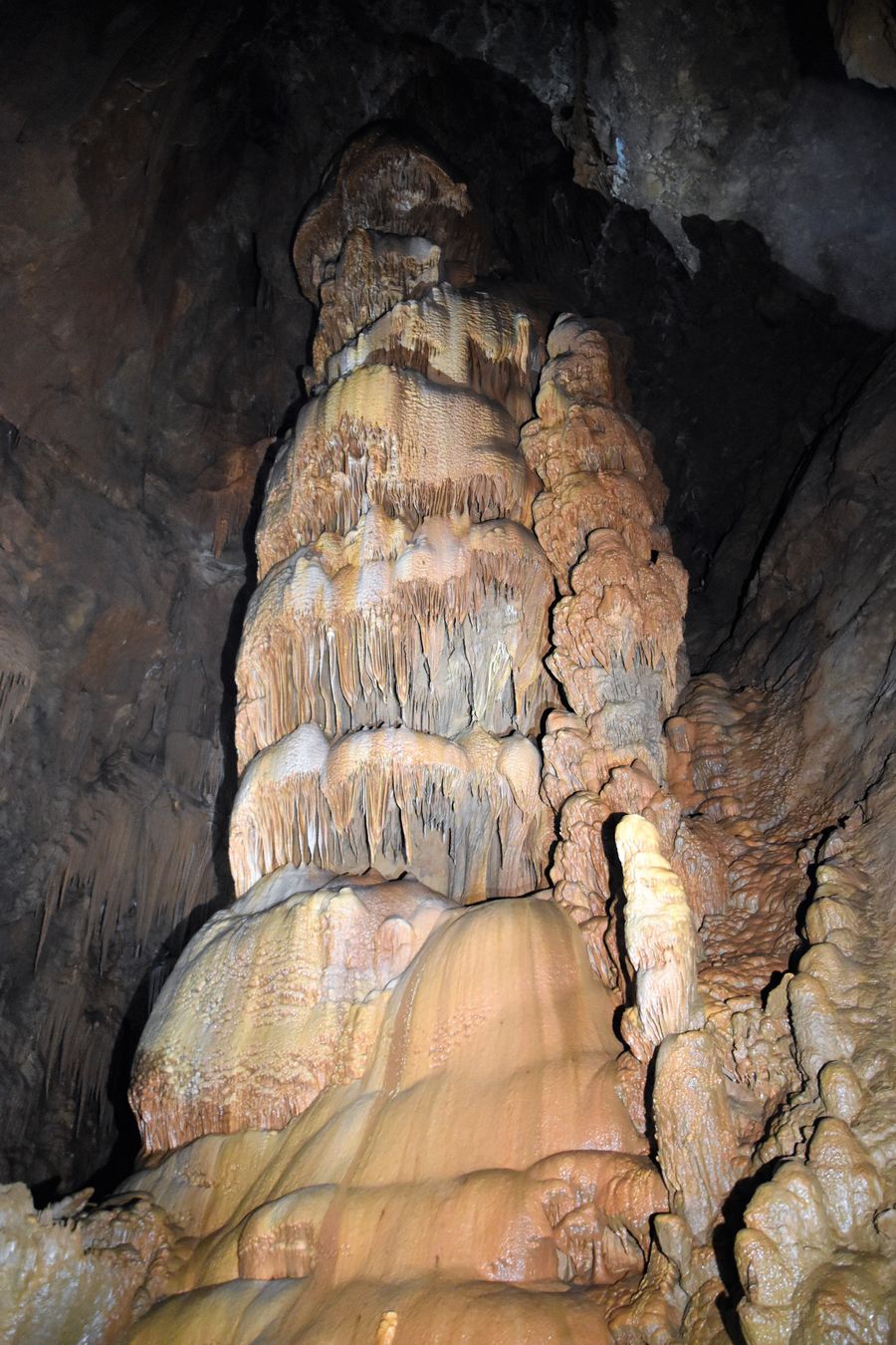 Dripstone of Roznava cavers Krasnohorska cave