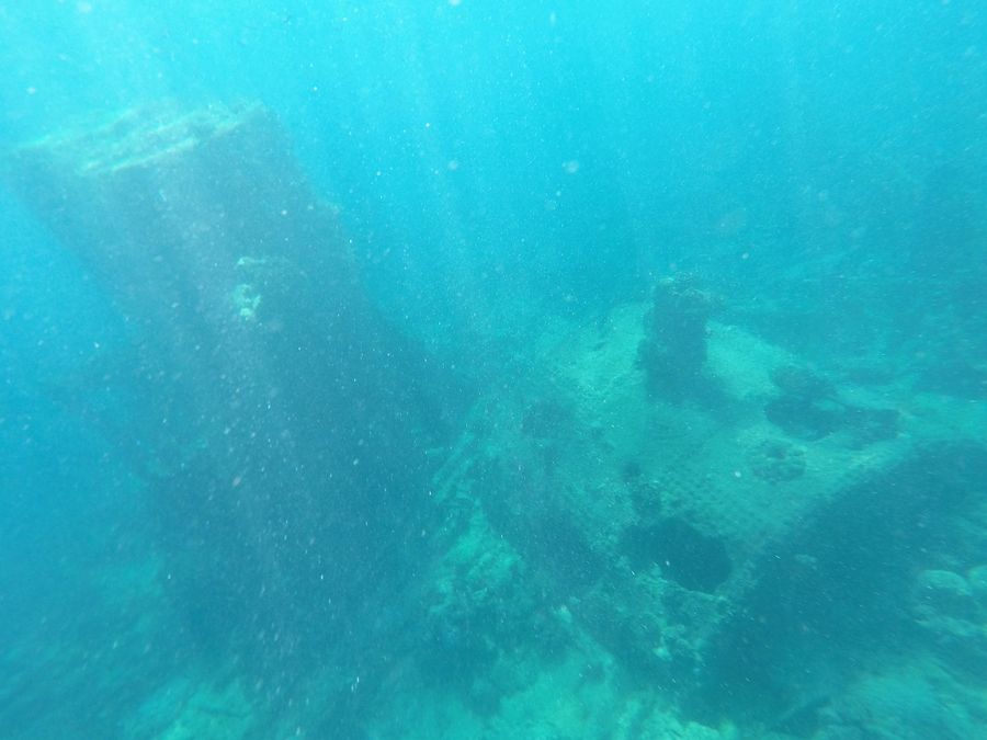 snorkeling around SS Seagull shipwreck Maldives