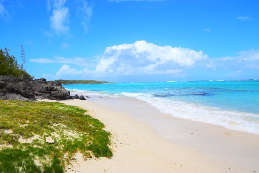 Secluded beach on Rodrigues island