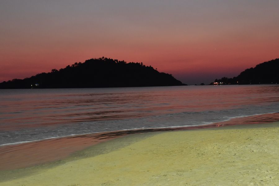Palolem beach at sunset