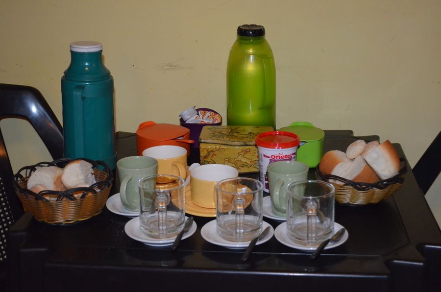 That's all the breakfast items for more than 20 hostel guests