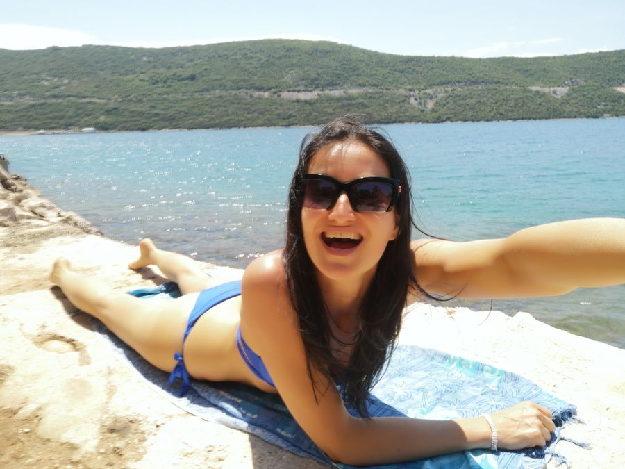 relaxing in Neum Bosnia and Herzegovina