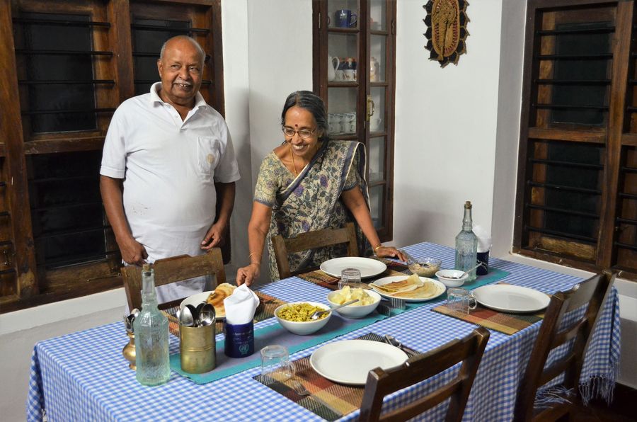 nice home owners I stayed with in Wayanad