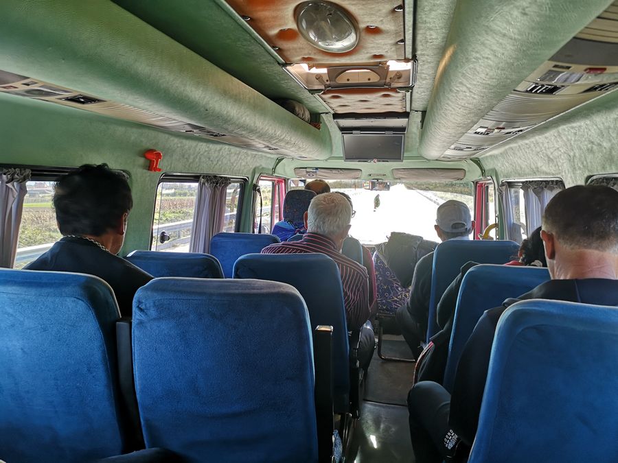 on the Shkoder-Velipoje minibus