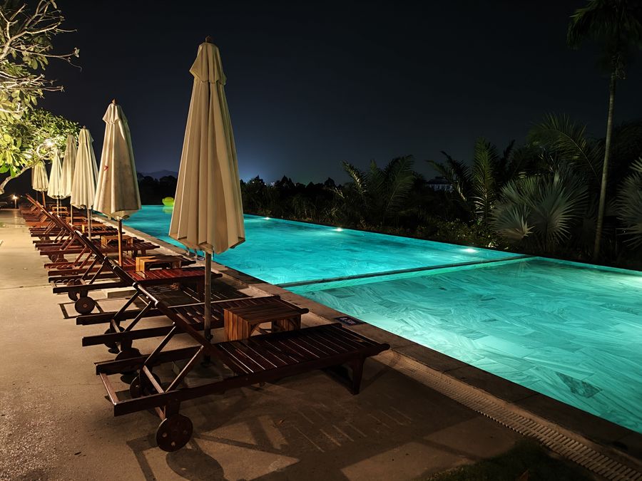 Lahana Resort Phu Quoc swimming pool at night