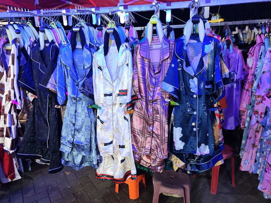 clothes at Vientiane Night Market Laos